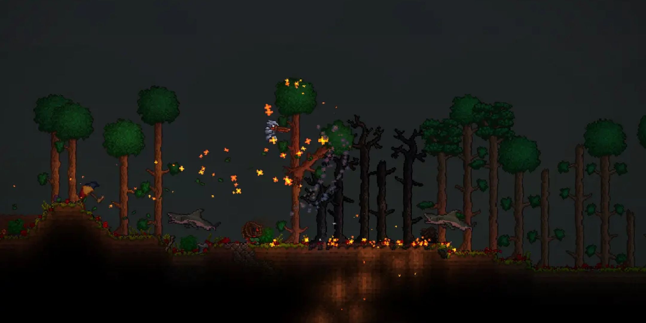 A screenshot taken with the Terraria Overhaul mod.