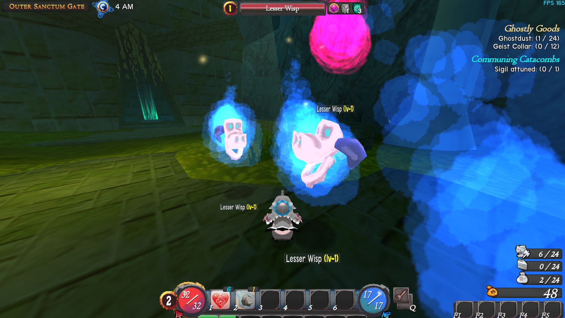 Image of Lesser Wisps enemies in Atlyss