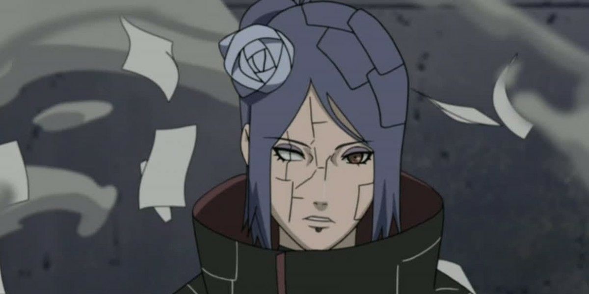 Konan using Origami Against Jiraiya in Naruto