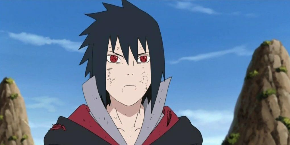 Sasuke Uchiha using his Sharingan