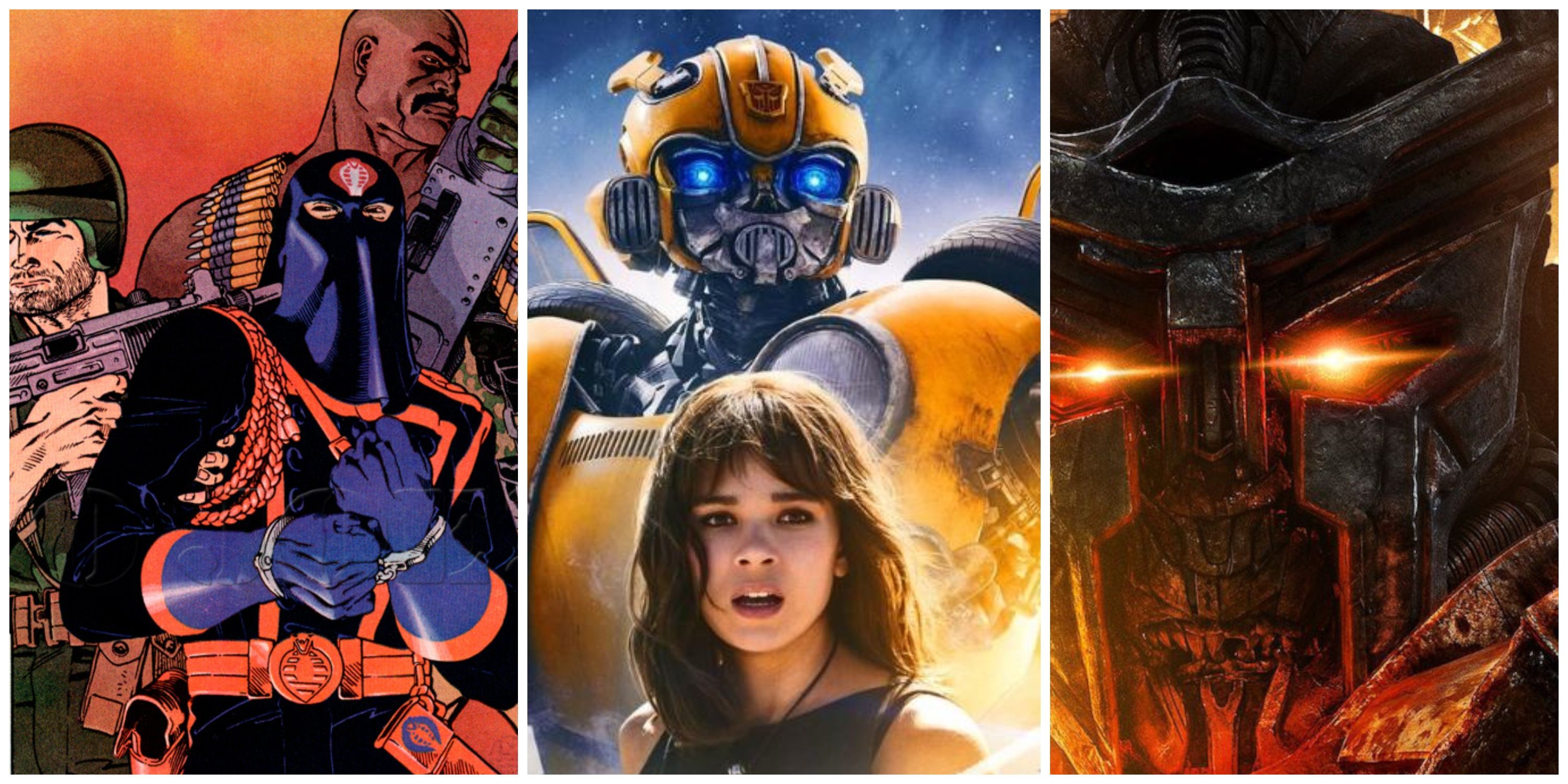 cobra commander from g.i. joe, scourge from rise of the beasts, hailee steinfeld in bumblebee