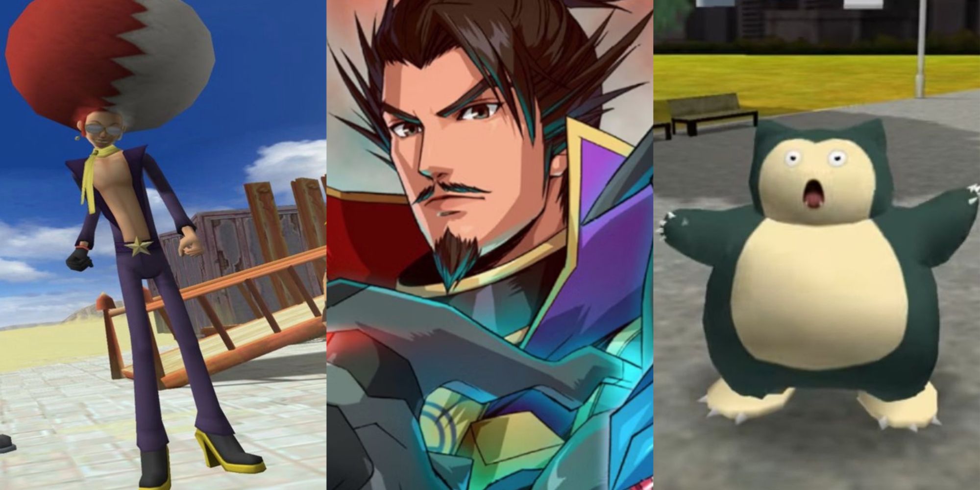 Split image of pokemon Stadium, Masters, and Colosseum 