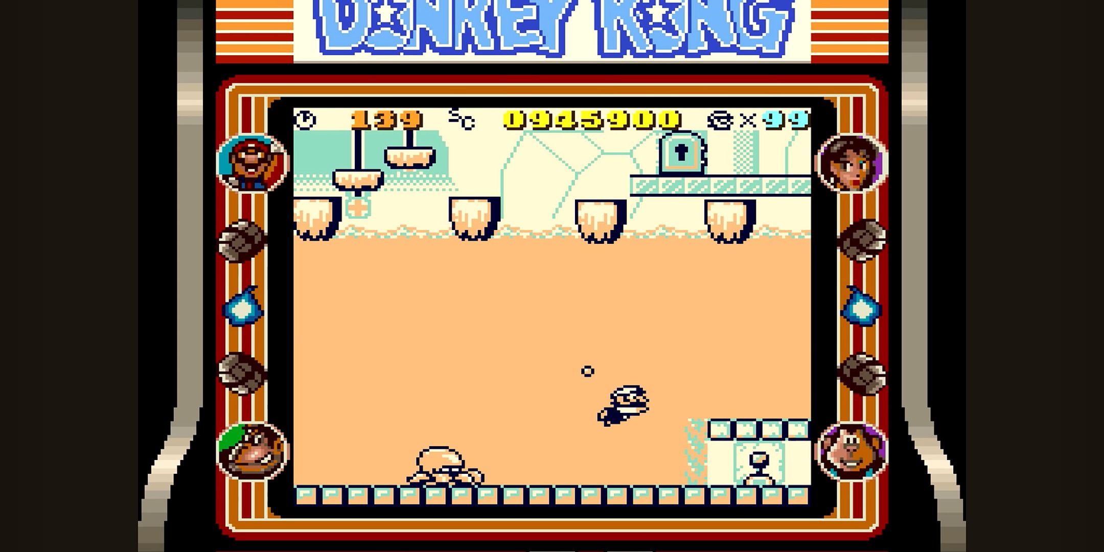 Mario swimming in Donkey Kong '94.