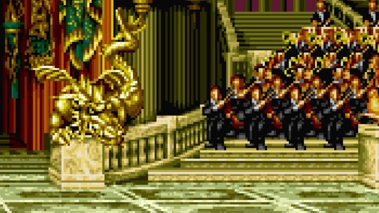 The interior of Stroheim Castle from the video game Fatal Fury 2.