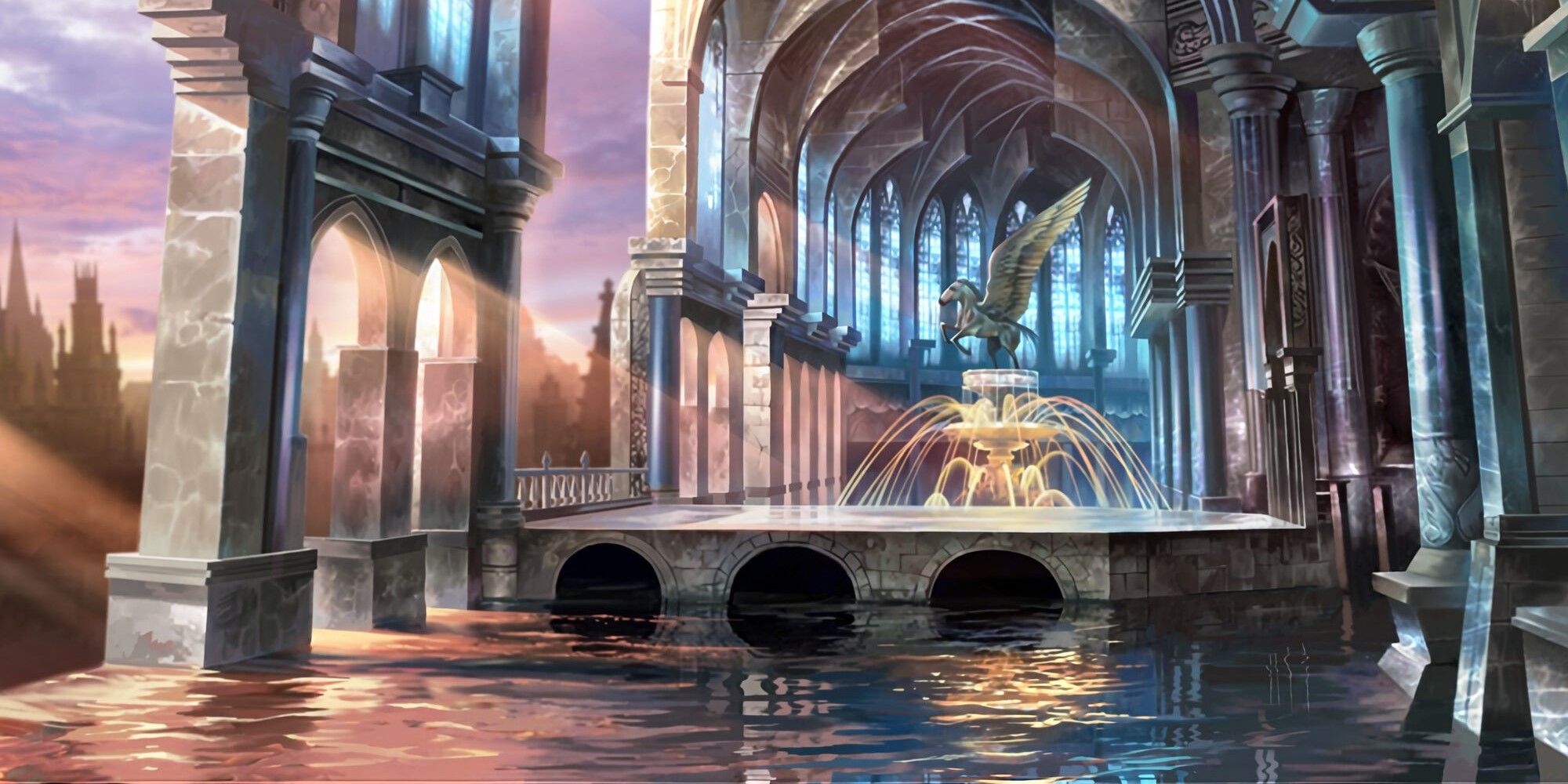 A wide image of the Lost Cathedral stage from Soulcalibur 3. 