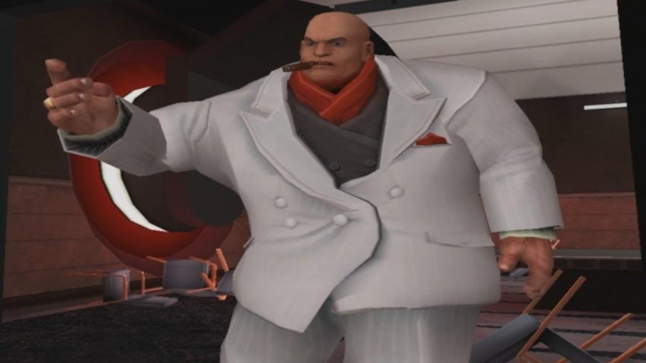 Kingpin talking to Frank Castle in The Punisher video game. 