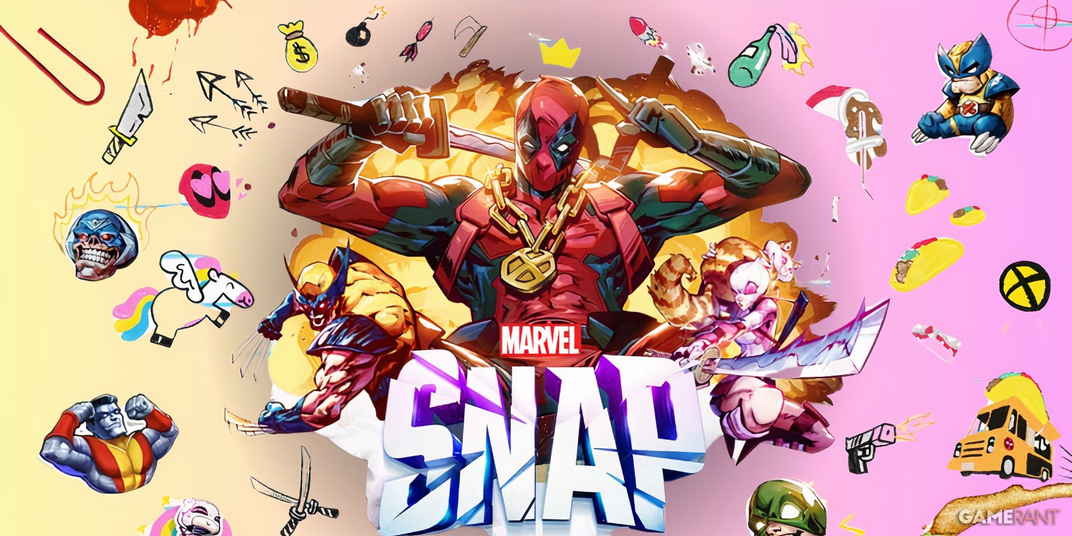 the deadpool's diner event cover art in marvel snap.