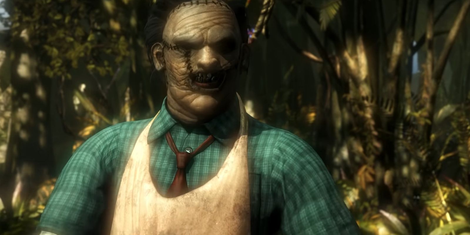 Butcher Leatherface in the Kuatan Jungle from Mortal Kombat X.