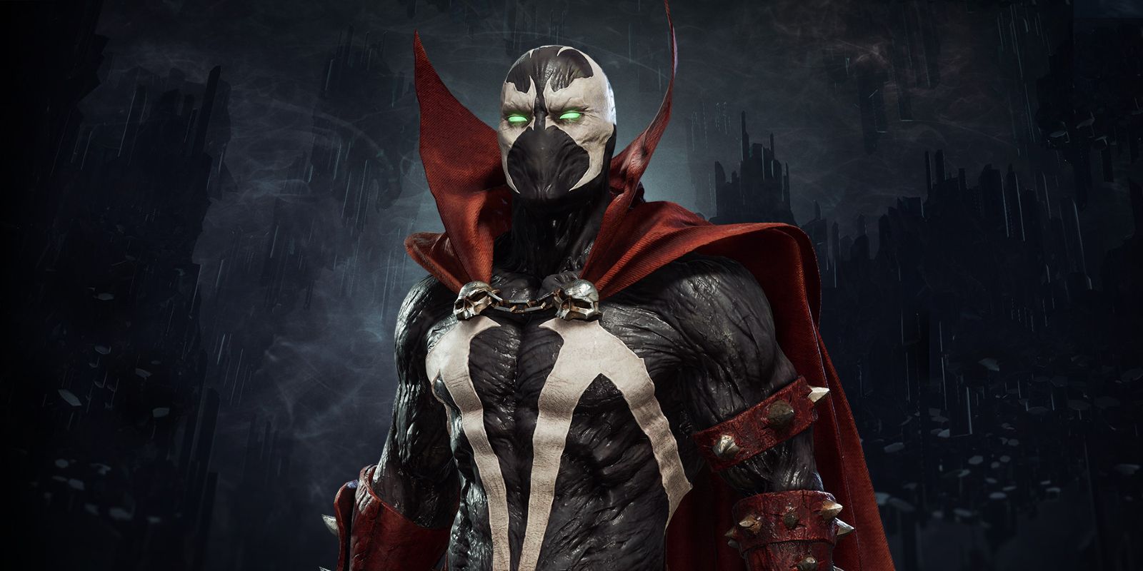 Spawn stands in the shadows in Mortal Kombat 11.