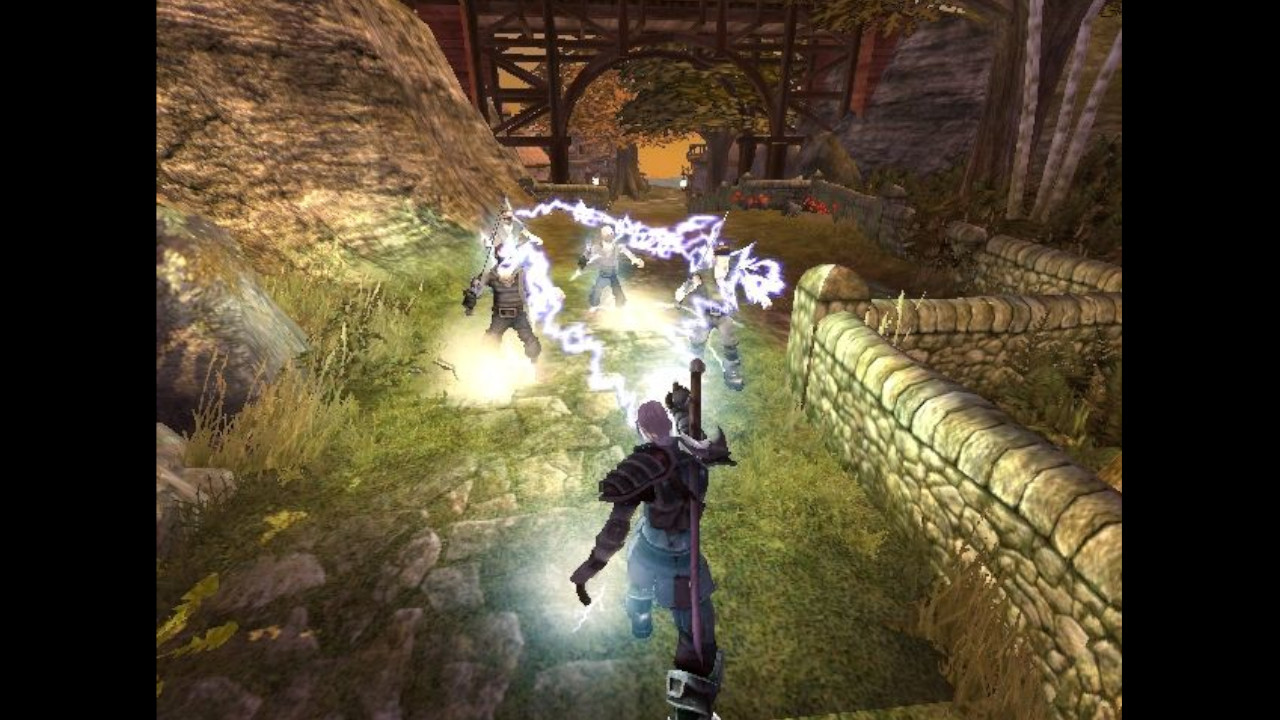 Using lightning to blast enemies in Fable