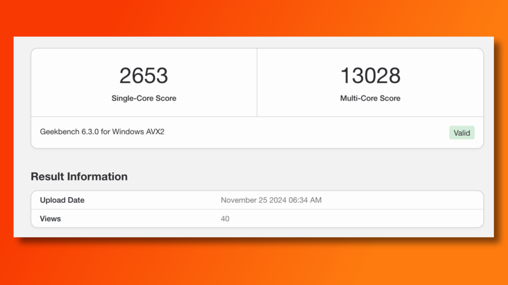 Intel Core Ultra 5 255F geekbench scores