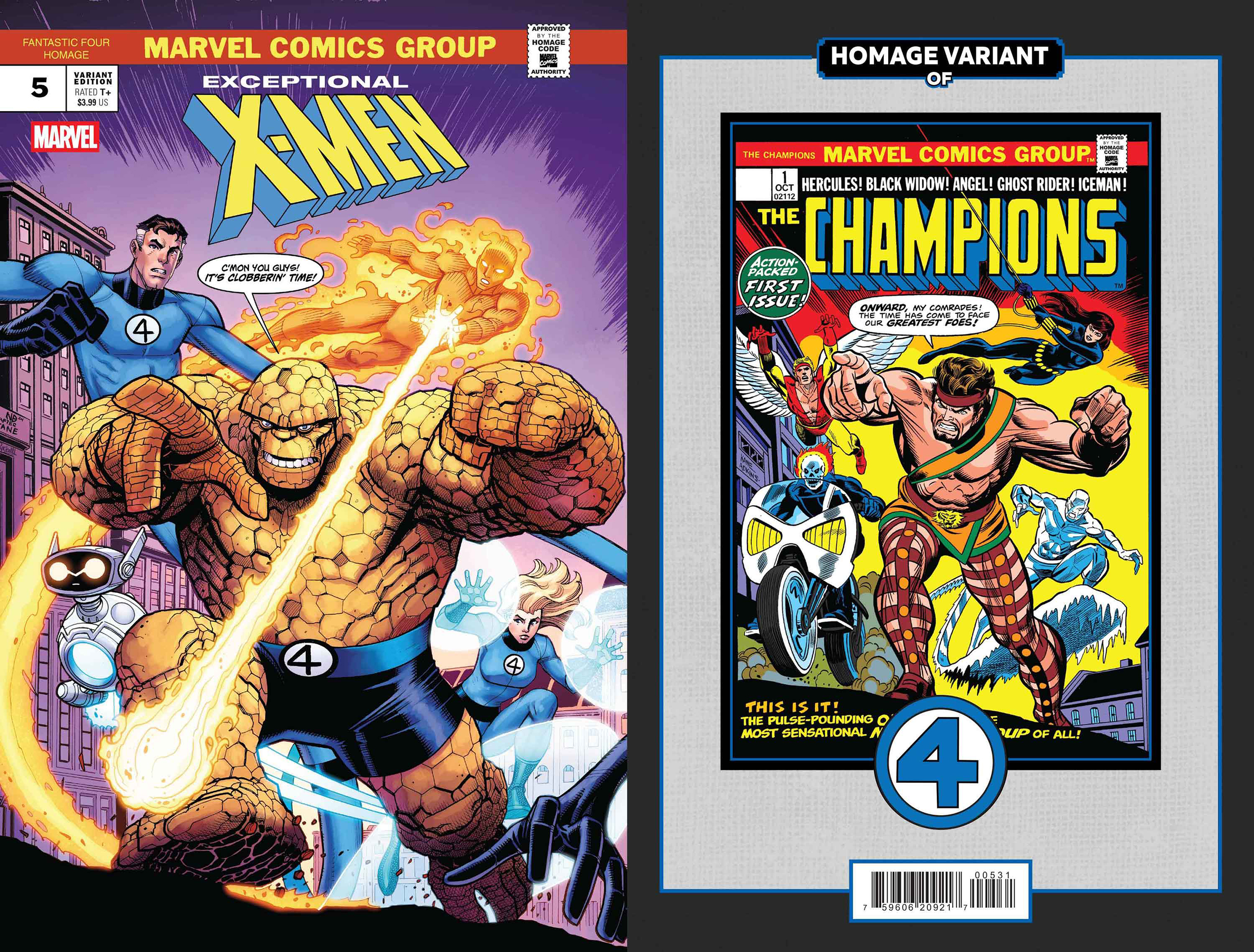 Fantastic Four homage variant covers