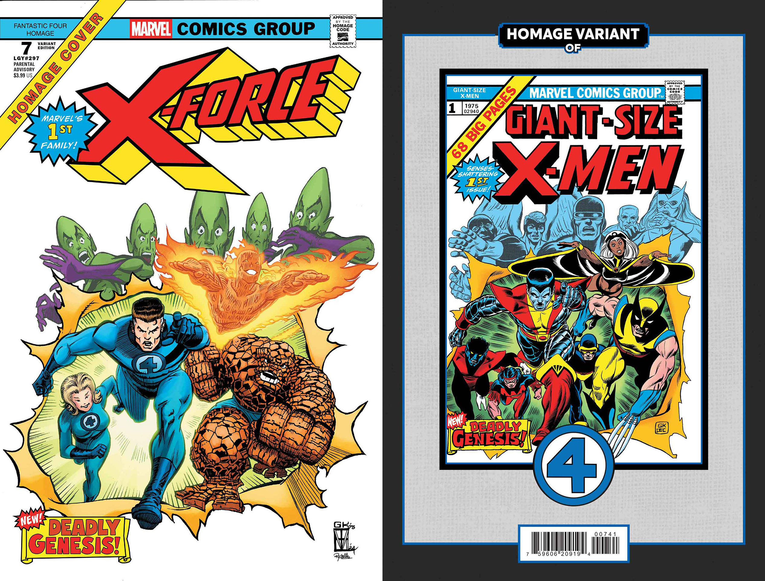 Fantastic Four homage variant covers