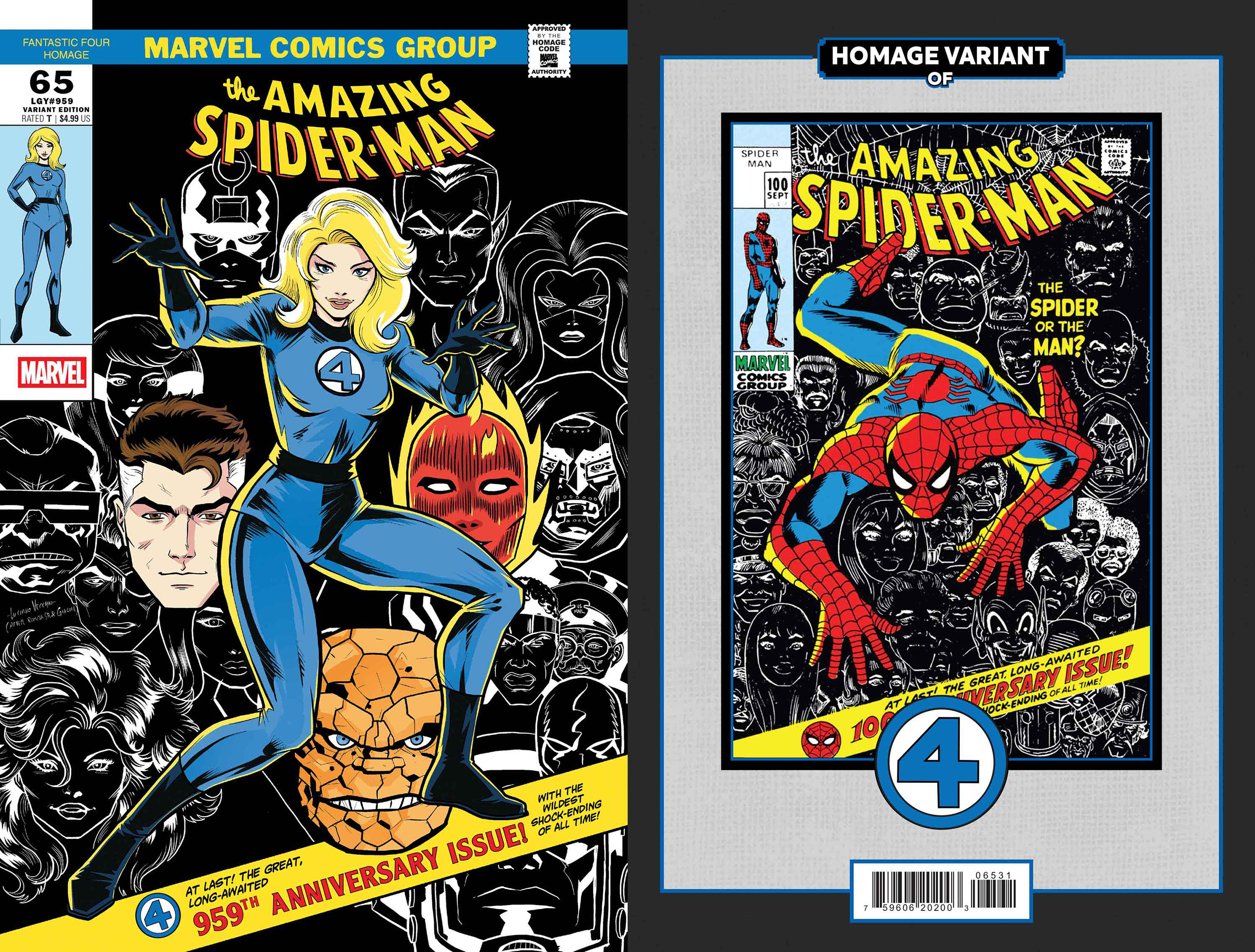 Fantastic Four homage variant covers