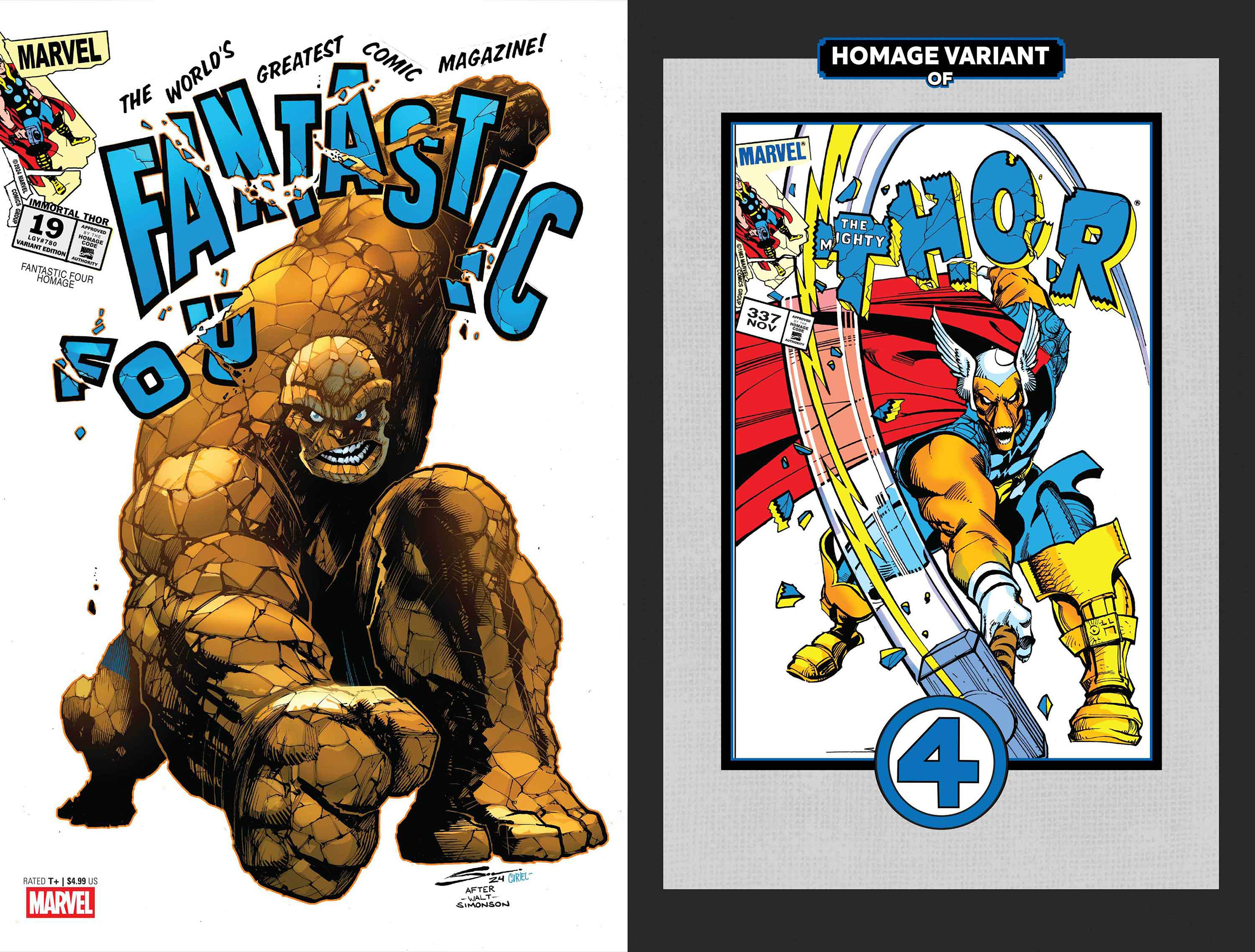 Fantastic Four homage variant covers