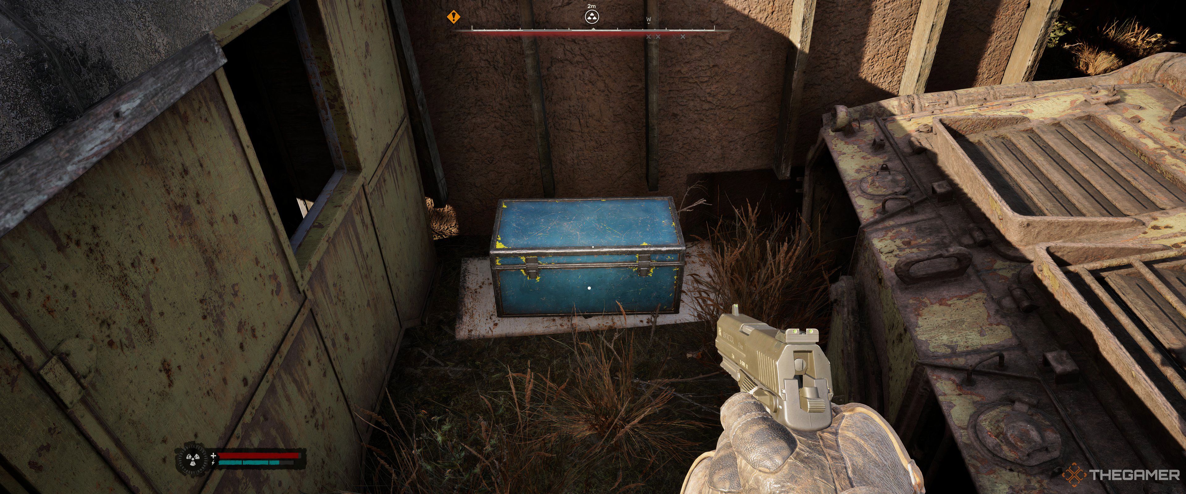 A stash in a junk pile in Stalker 2: Heart of Chornobyl.