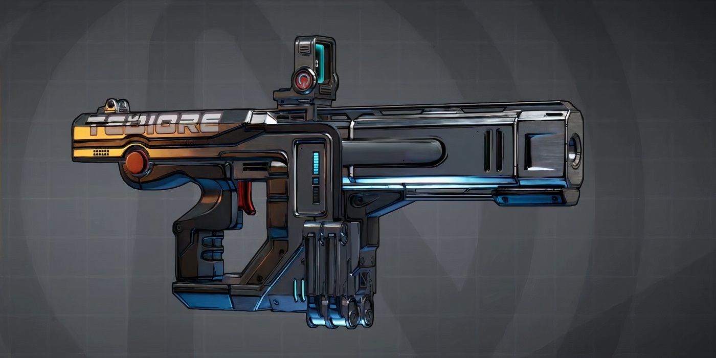 A Tediore legendary weapons from Borderlands 3.