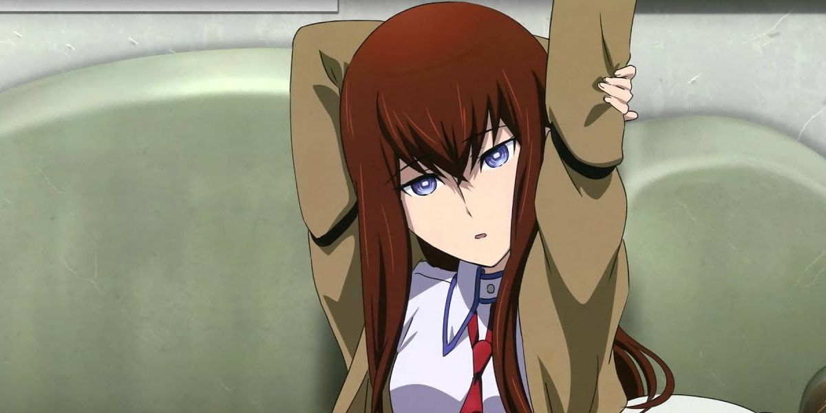 Makise Kurisu from Steins Gate Stretching