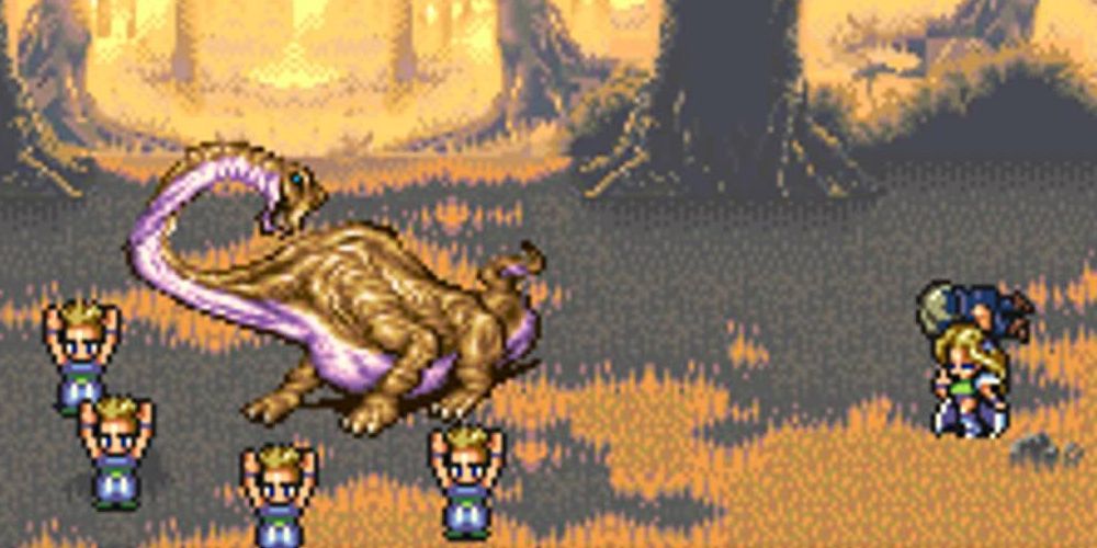 The Brachiosaur enemy from Final Fantasy VI