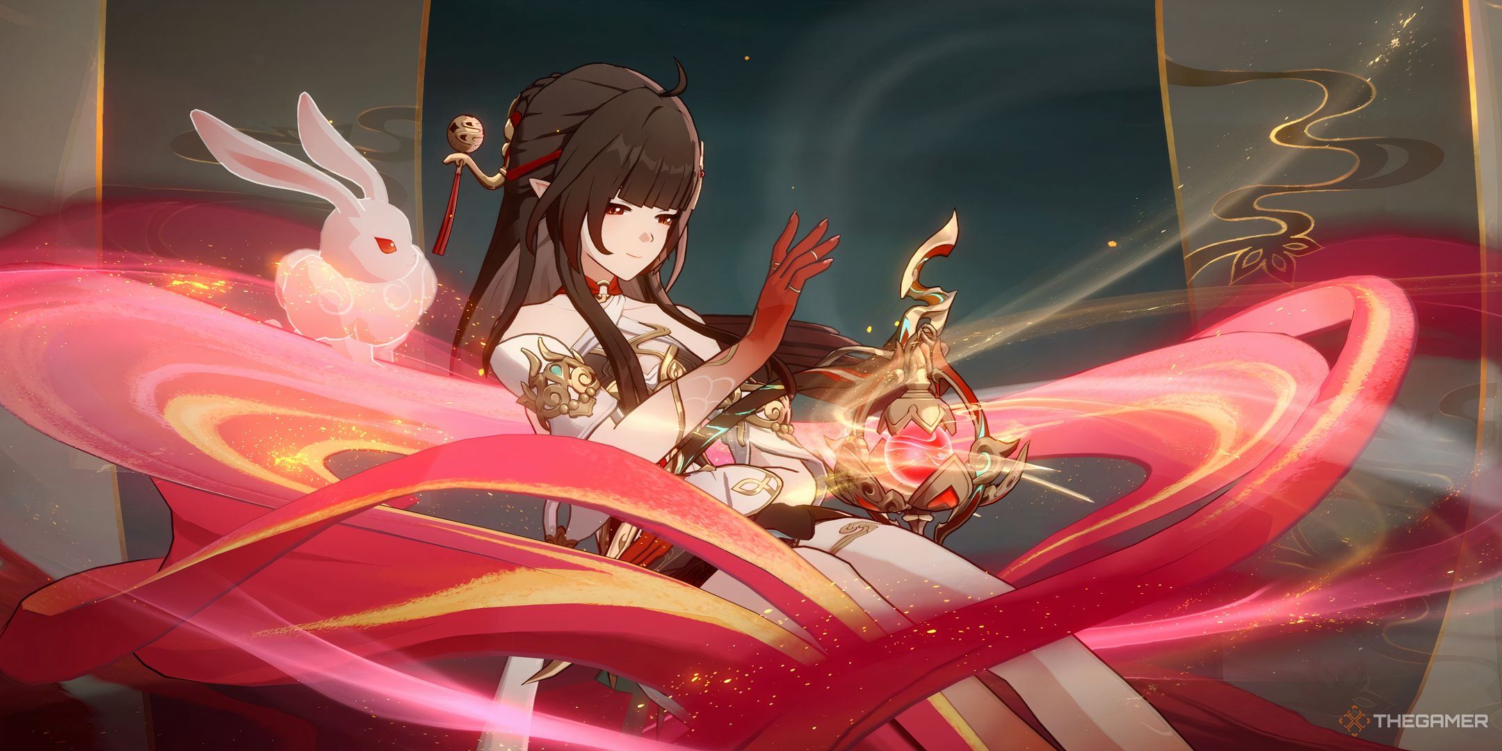 Honkai Star Rail Lingsha sitting in her ultimate animation.