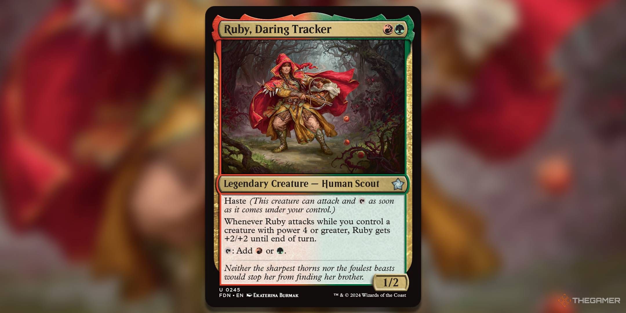 Image of Ruby, Daring Tracker card.