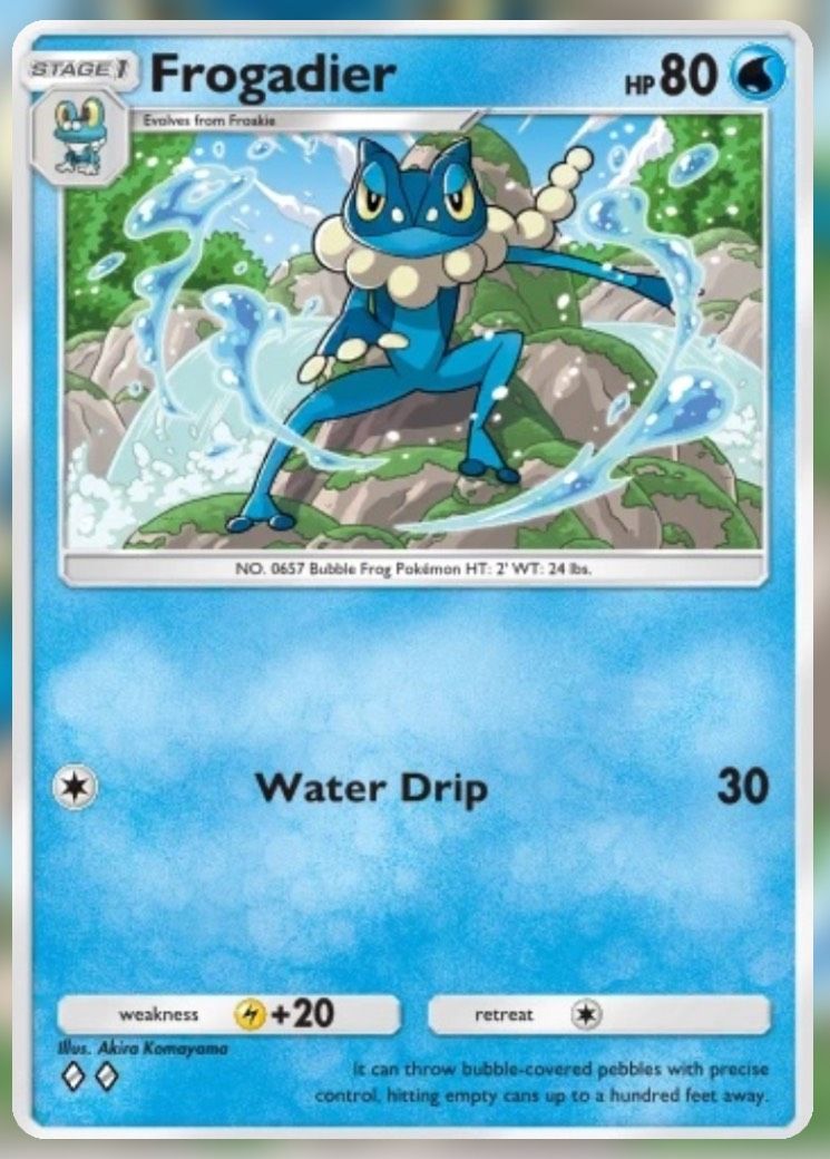 Frogadier from Genetic Apex Charizard in Pokemon Trading Card Game Pocket.