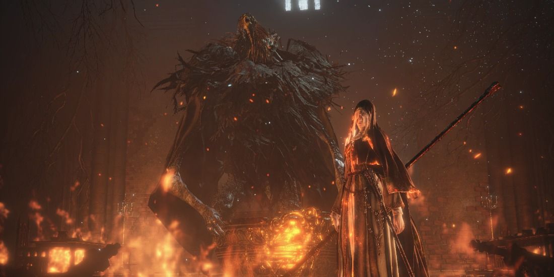 Sister and Father Friede of Dark Souls 3, the final bosses of the Ashes of Ariandel DLC.