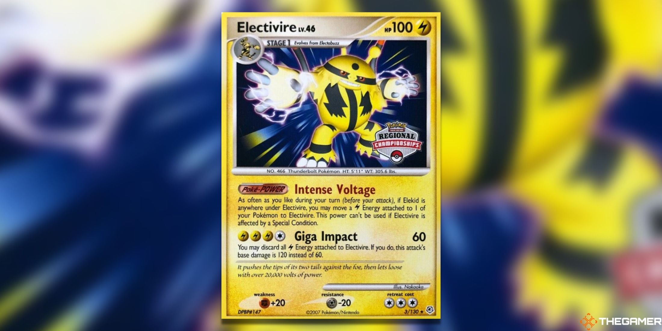 The Electivire from the Regional Championships in the Pokemon TCG.