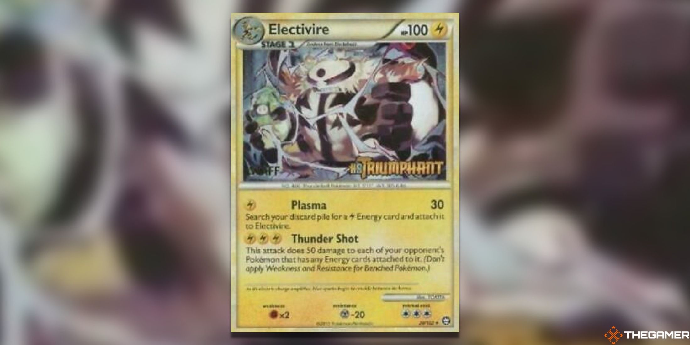 The Electivire HGSS Promo from the Pokemon TCG.