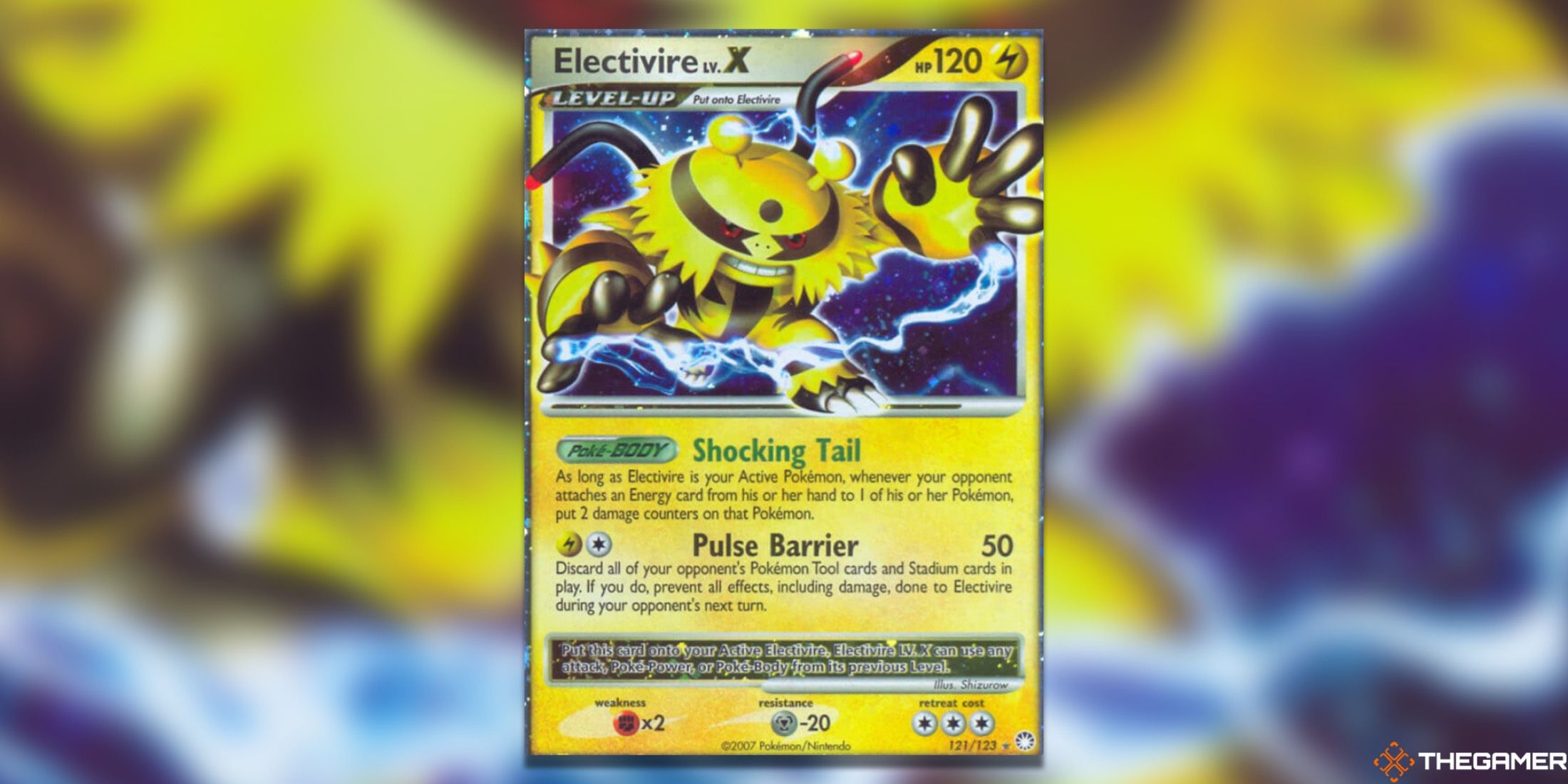 The Electivire from Mysterious Treasures in the Pokemon TCG.