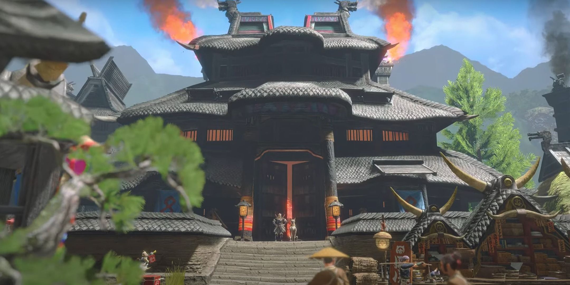 Kamura Village in Monster Hunter Rise.