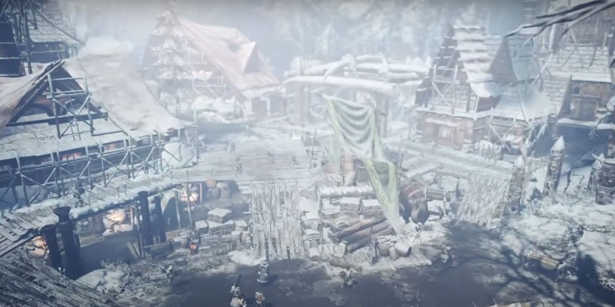 Seliana, the new outpost in the Hoarfrost Reach in Monster Hunter World Iceborne.