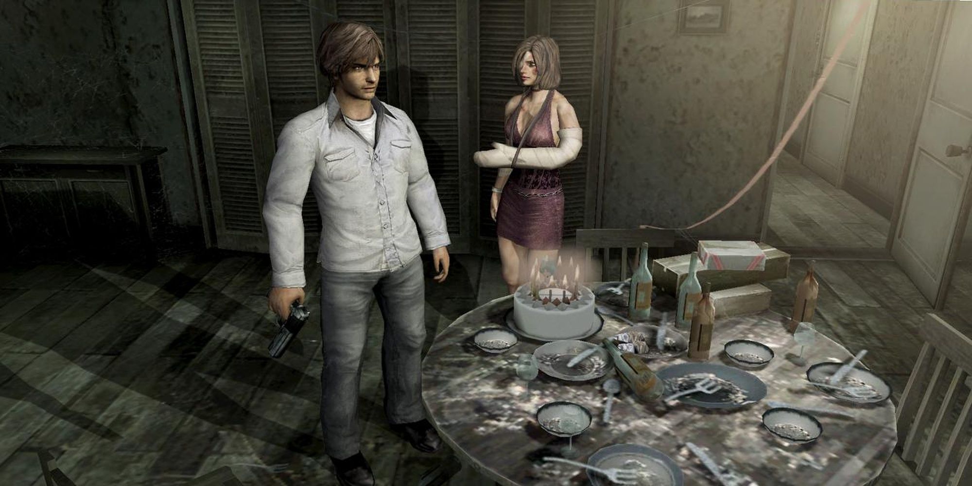 Silent Hill 4: Henry Resting In His Apartment With Eileen Gavin.