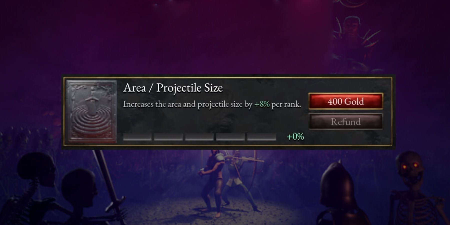 Blessing of Area Projectile Size