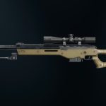 Warzone Ghost holding Sniper Rifle