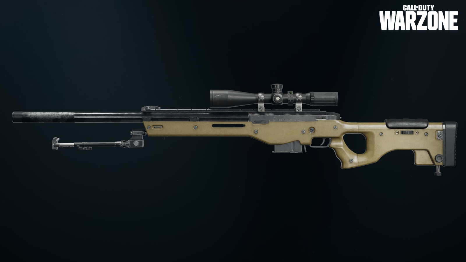 Warzone Ghost holding Sniper Rifle