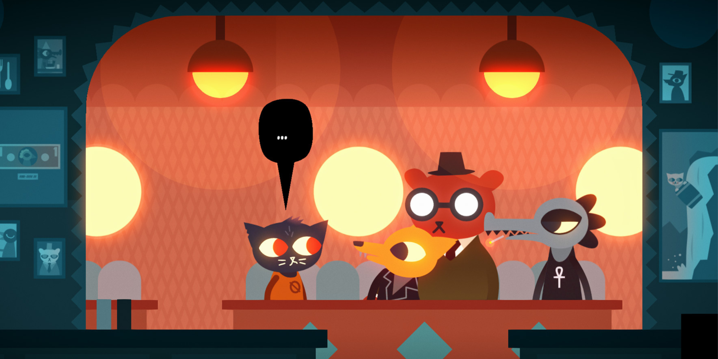 Cafe scene in Night in the Woods.