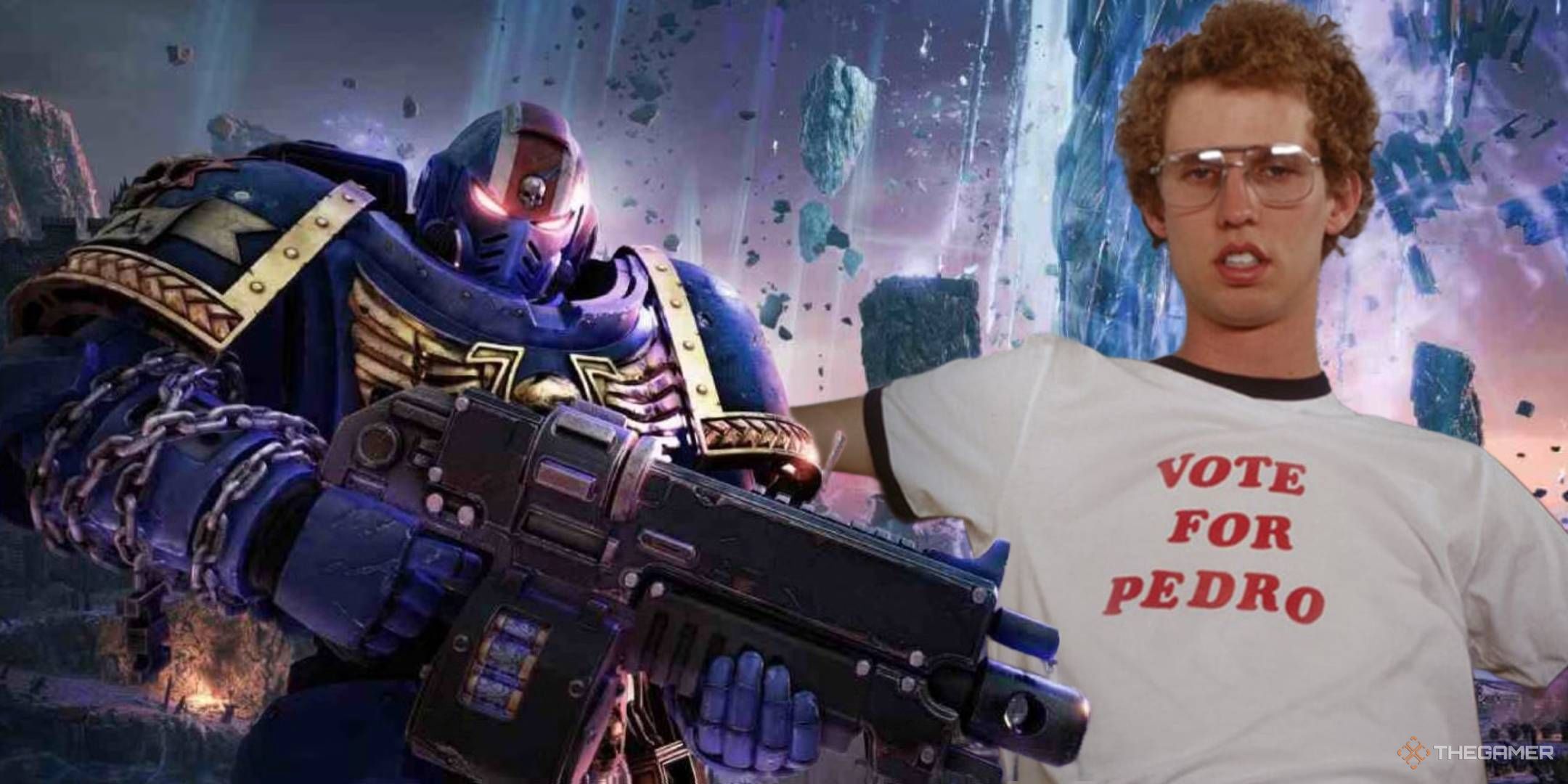 Napoleon Dynamite and a Space Marine