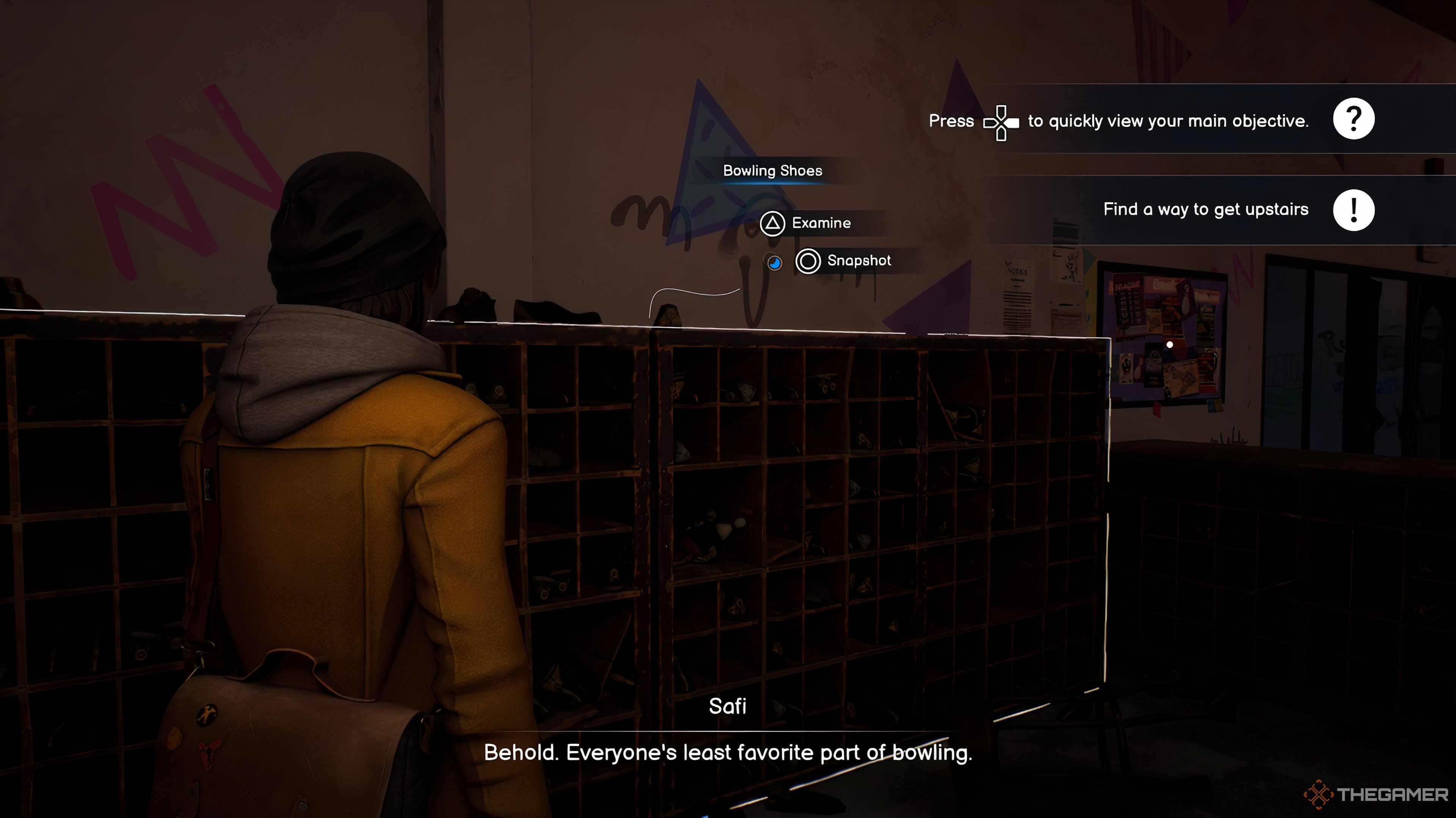 Take Snapshot Of Shoe Rack At Bowling Alley In Life Is Strange: Double Exposure.