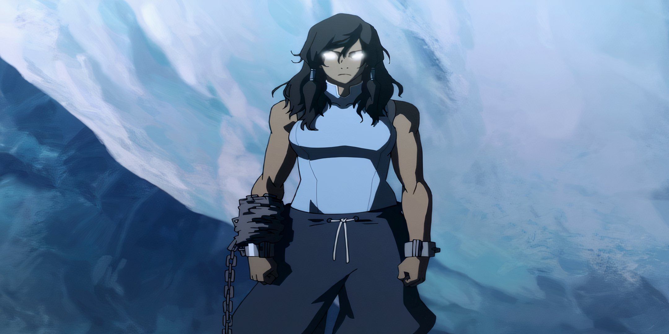 Avatar Korra in the Avatar State in The Legend of Korra.