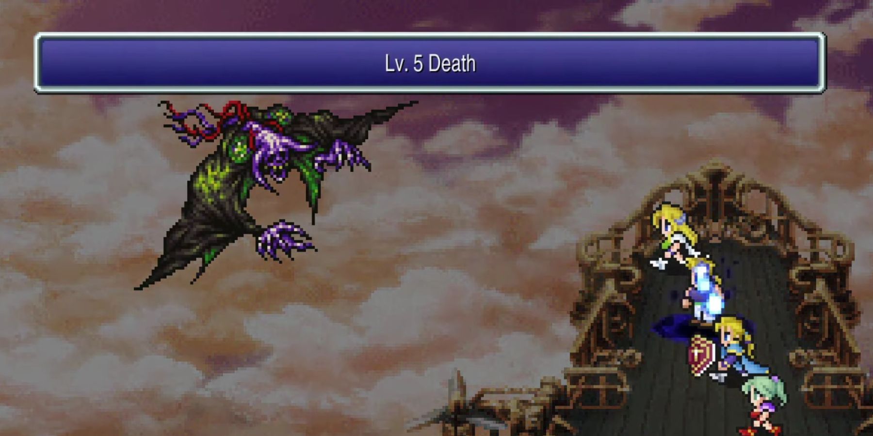 Deathgaze casts Lv. 5 Death in Final Fantasy 6