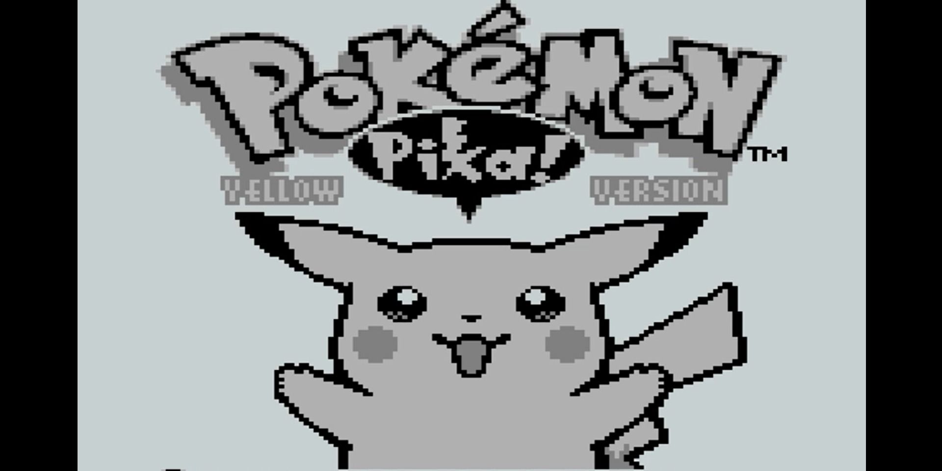 Pikachu greeting you in the intro screen of Pokemon Yellow.