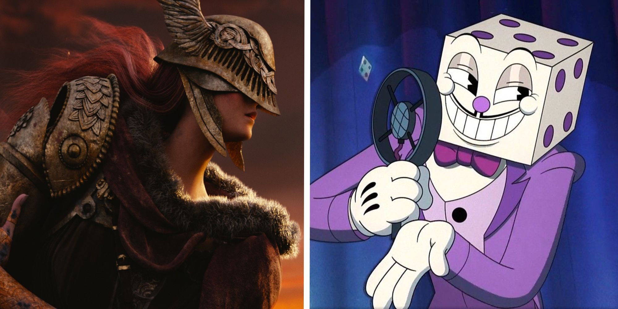 Malenia and King dice split image