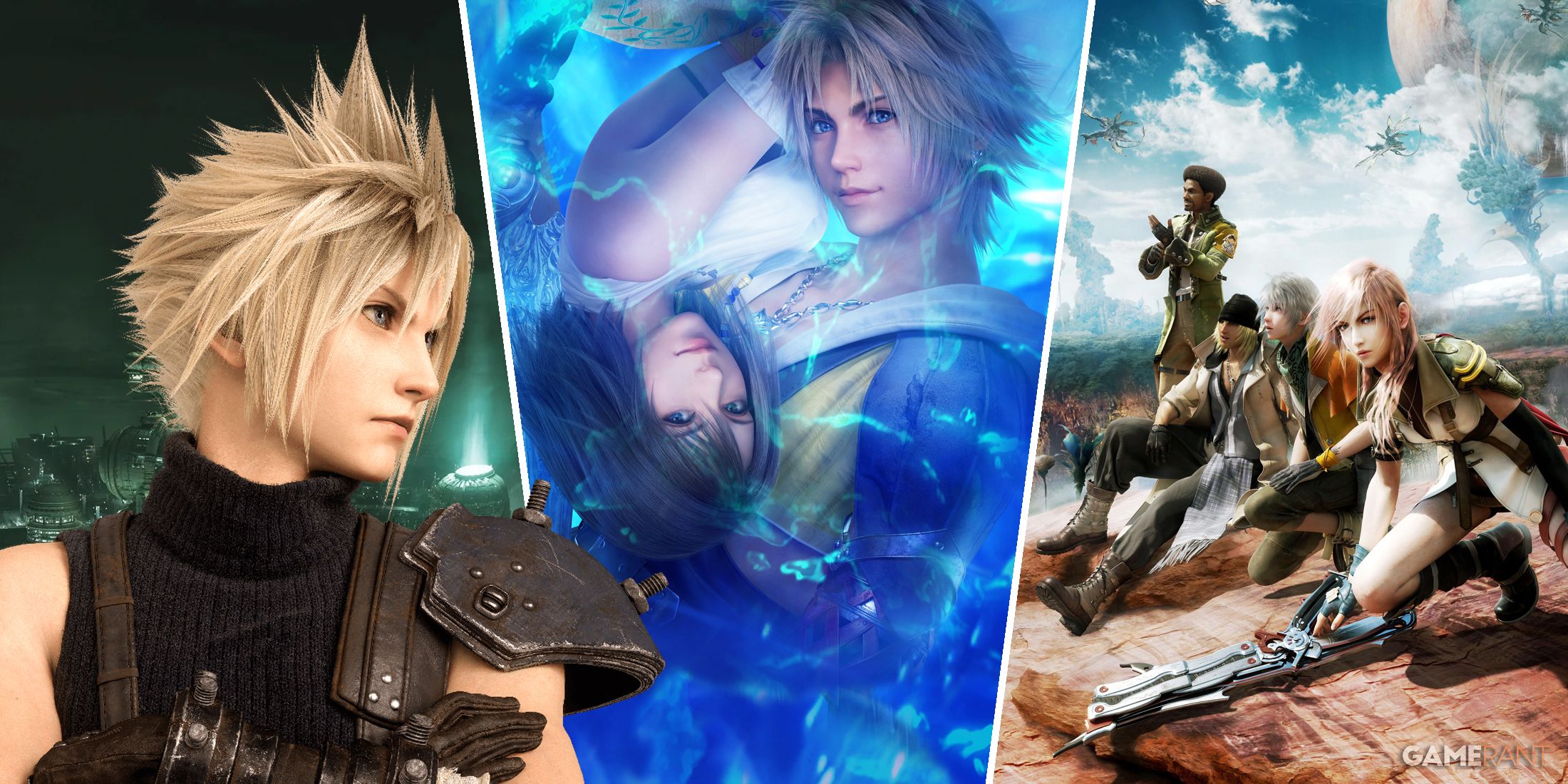 Final Fantasy 7 Remake, Final Fantasy 10, and Final Fantasy 13