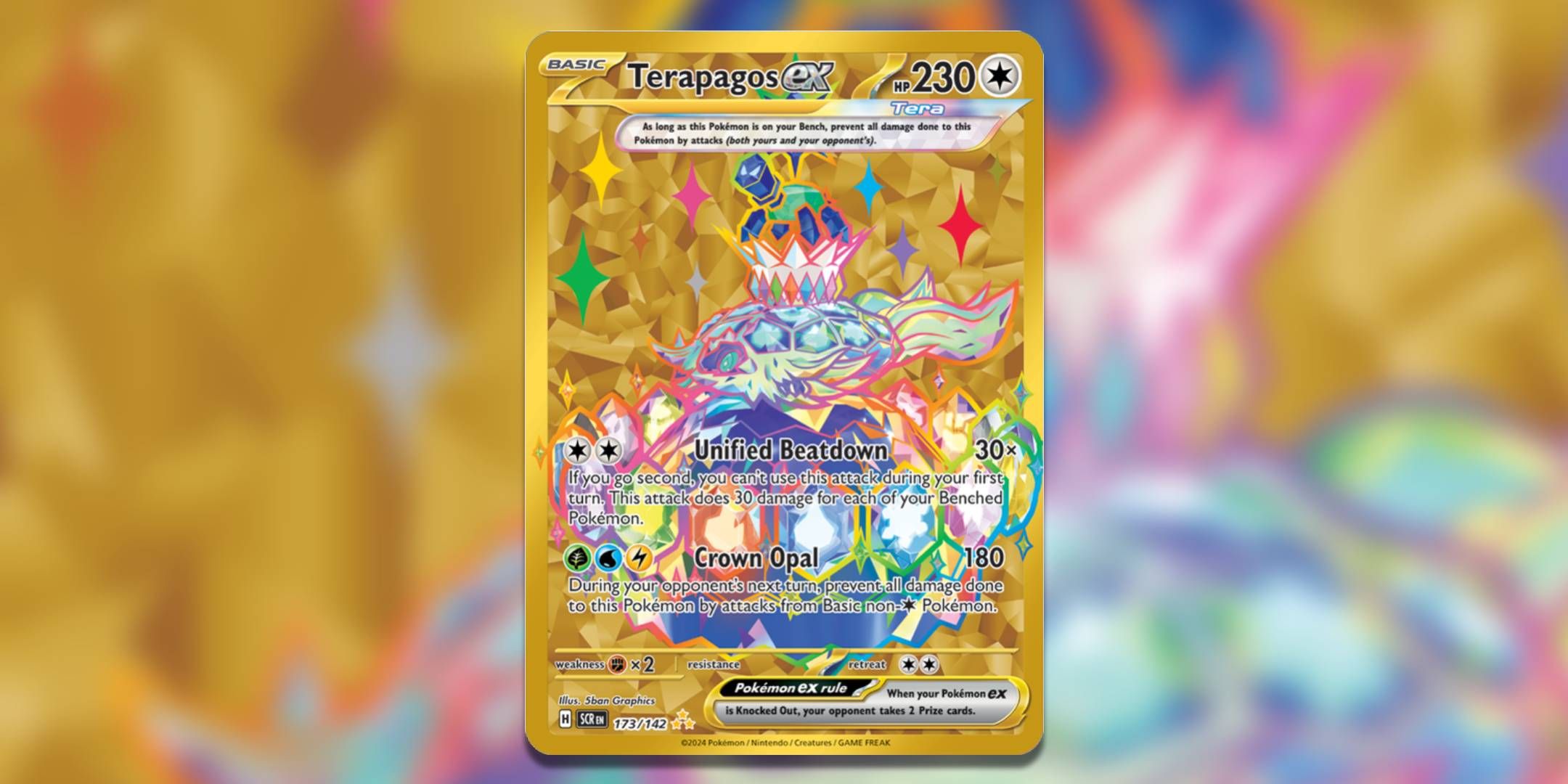 Image of the Pokemon TCG card Terapagos ex Hyper Rare.