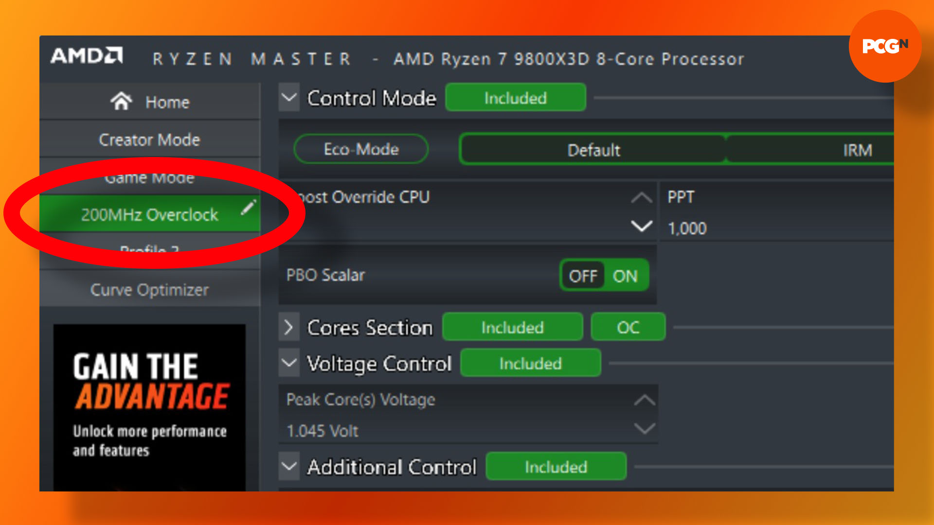 How to overclock the AMD Ryzen 7 9800X3D: Create profile.