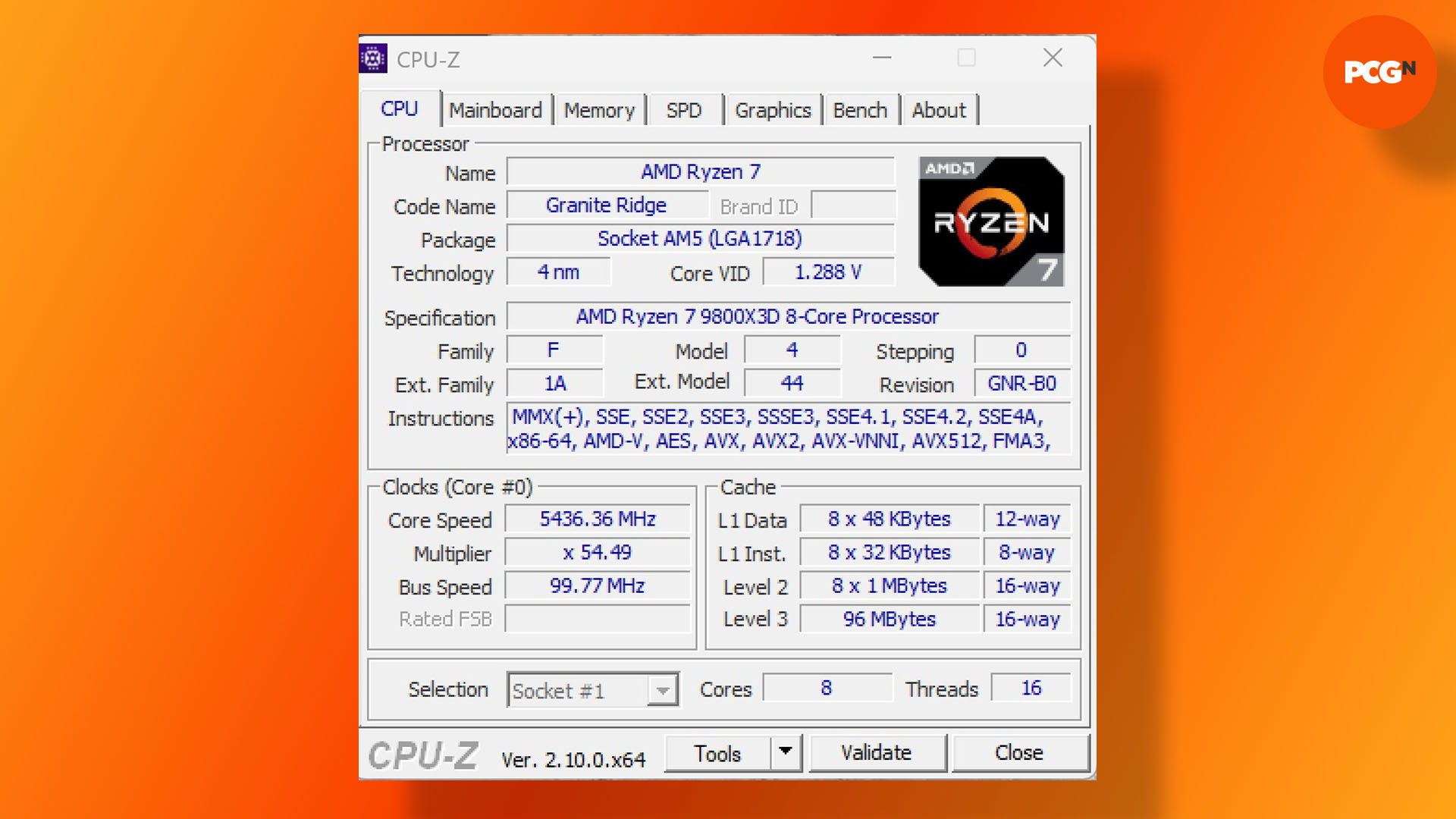 How to overclock the AMD Ryzen 7 9800X3D: Ryzen Master auto overclock verified in CPU-Z during gameplay.