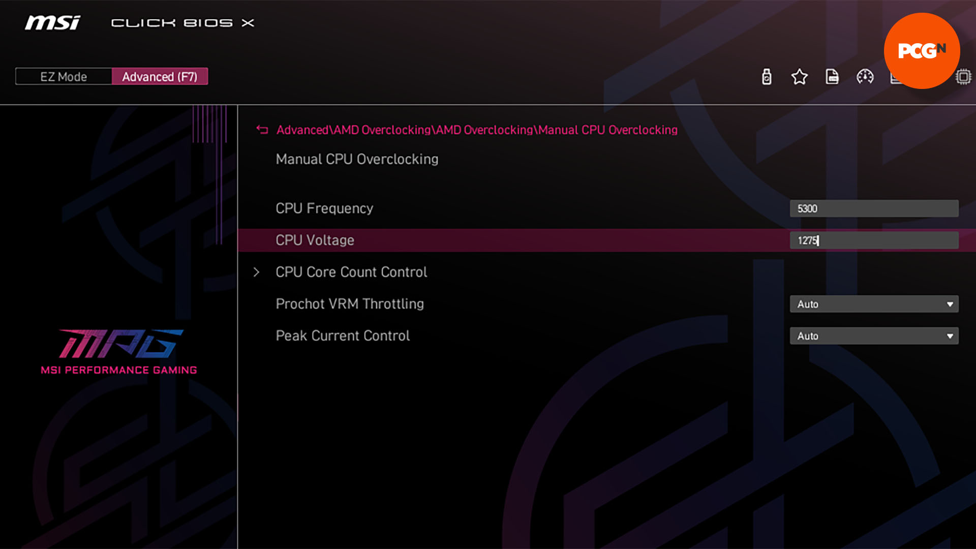 How to overclock the AMD Ryzen 7 9800X3D: Reduce the voltage once you've found a stable clock speed.