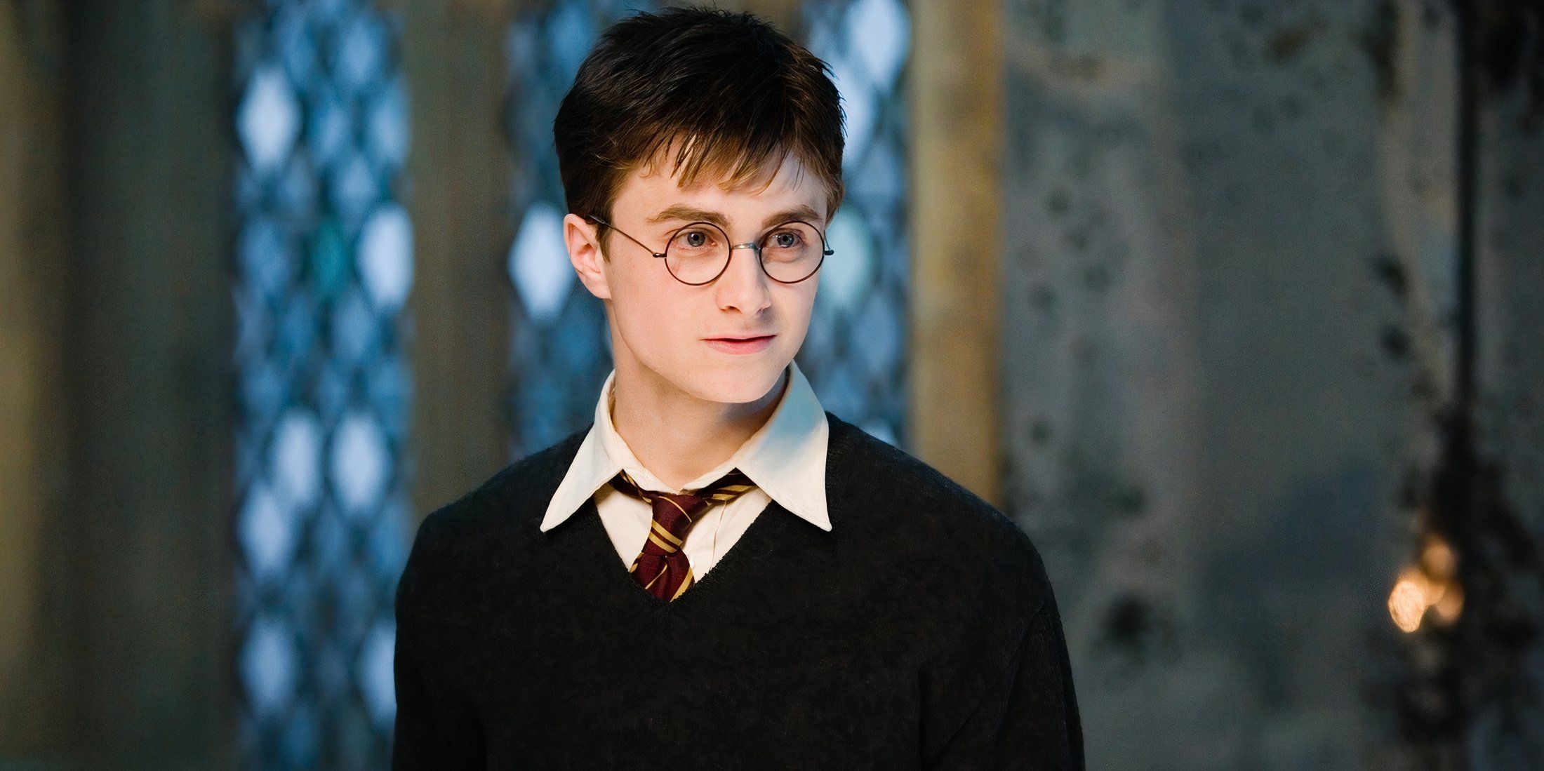 Harry Potter with his glasses on 