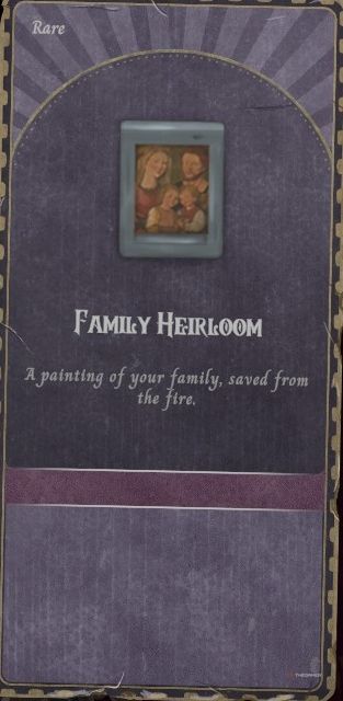 Description card of the Family Heirloom painting in Mirthwood.